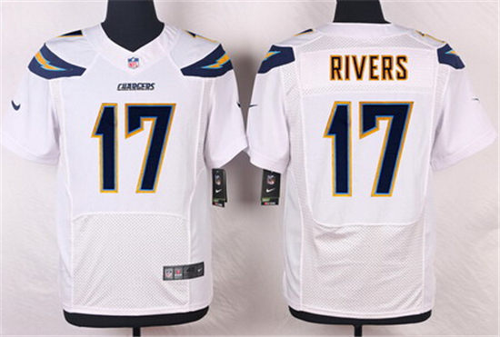Nike San Diego Chargers #17 Philip Rivers White Elite Jersey 