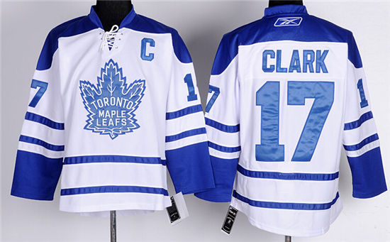 Reebok Toronto Maple Leafs #17 Wendel Clark White Jersey