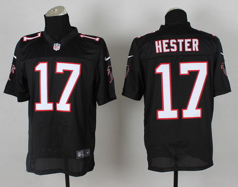 Men's Atlanta Falcons #17 Devin Hester Black Nik Elite Jersey