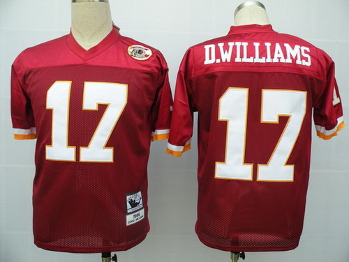 Men's Washington Redskins #17 Doug Williams Red Throwback Football Jersey