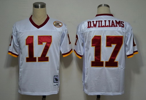 Men's Washington Redskins #17 Doug Williams White Throwback Football Jersey