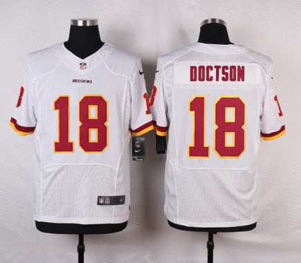 Men's Washington Redskins #18 Josh Doctson Nike White Elite 2016 Draft Pick Jersey