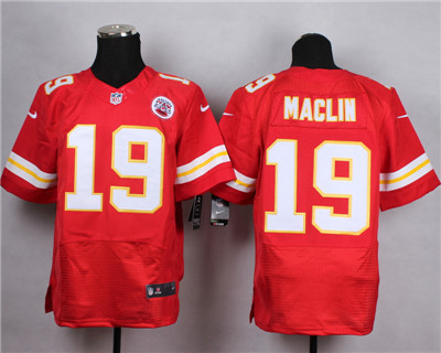 Men's Kansas City Chiefs #19 Jeremy Maclin Home Red Nik Elite Jersey