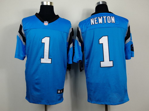 Nike Carolina Panthers #1 Cam Newton Light Blue Elite Style Jersey