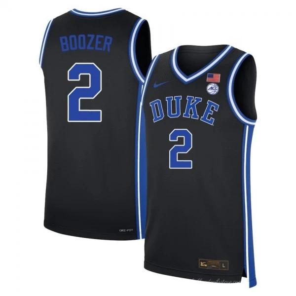 Mens Duke Blue Devils #2 Cayden Boozer 2025 Black College Basketball Game Jersey