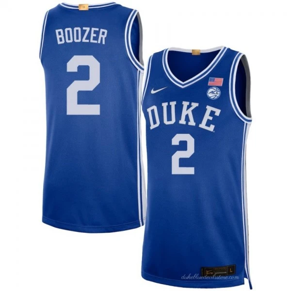 Mens Duke Blue Devils #2 Cayden Boozer 2025 Royal College Basketball Game Jersey