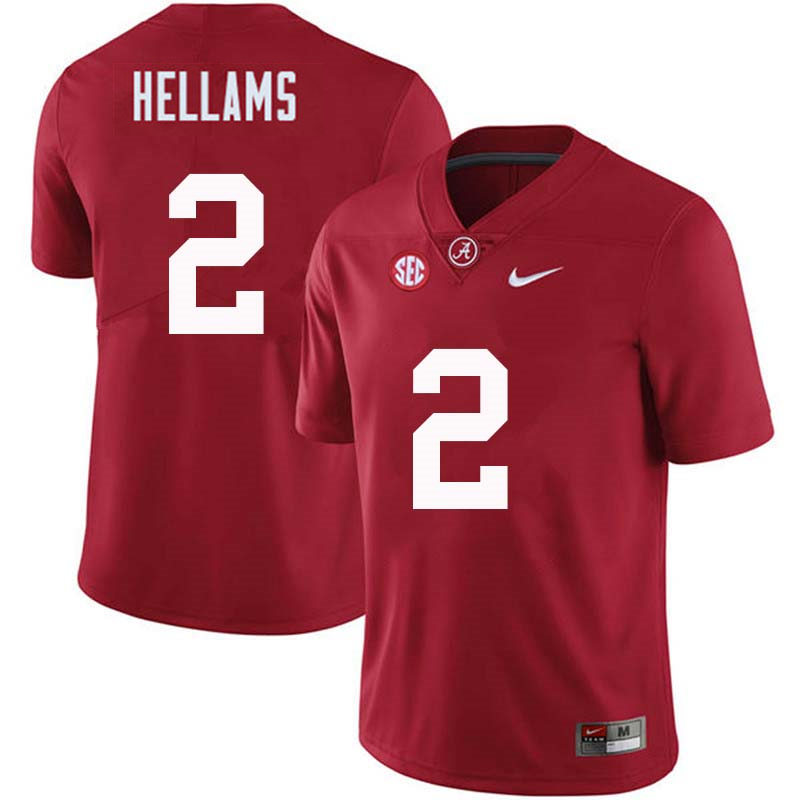 Mens Alabama Crimson Tide #2 DeMarcco Hellams Nike Red Football Jersey