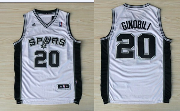 San Antonio Spurs #20 Manu Ginobili Revolution 30 Swingman White Jersey