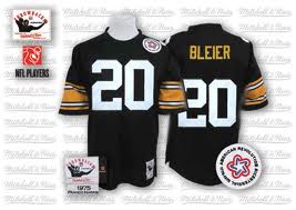 Men's Pittsburgh Steelers #20 Rocky Bleier Black Throwback Jersey 