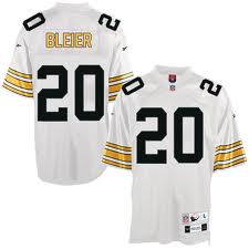 Men's Pittsburgh Steelers #20 Rocky Bleier White Throwback Jersey 