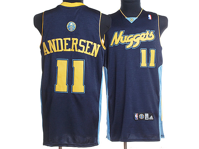 Denver Nuggets #11  Chris Andersen Navy Blue Jersey 