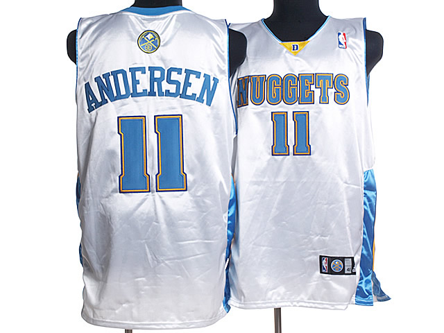 Denver Nuggets #11  Chris Andersen White Jersey 