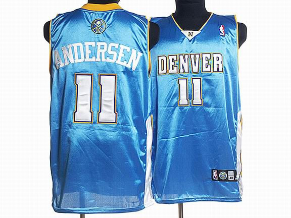 Denver Nuggets #11  Chris Andersen Baby Blue Jersey 