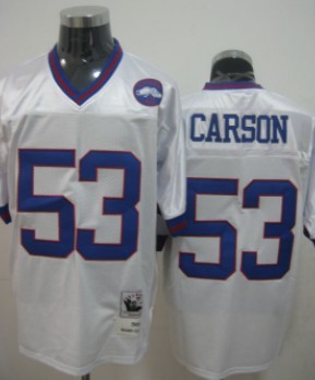 New York Giants 1986 Dark Jersey #53 Harry Carson White Throwback Jersey 