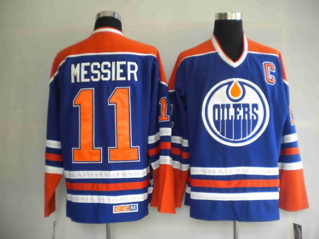 Men's Edmonton Oilers #11 Mark Messier 1995-96 Blue CCM Vintage Throwback Jersey