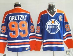 Edmonton Oilers #99 Wayne Gretzky Royal Blue CCM Jersey