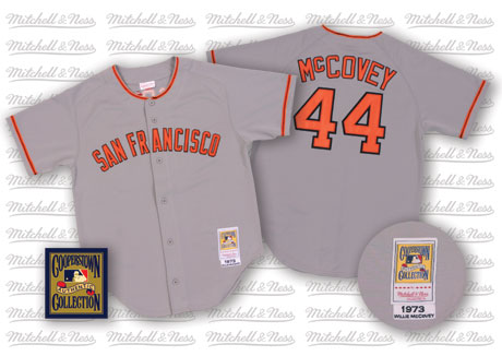 San Francisco Giants #44 Willie McCovey 1973 Gray Road Jersey