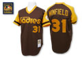 Men's San Diego Padres #31 Dave Winfield 1978 Brown Pullover Throwback Jersey