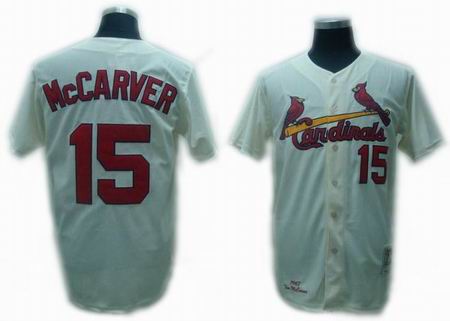 St. Louis Cardinals #15 Tim McCarver 1967 Cream Throwback Jersey