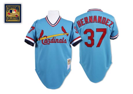 Mens St. Louis Cardinals #37 Keith Hernandez 1979 Blue Pullover Cooperstown Throwback Jersey