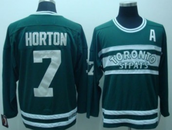 Toronto Maple Leafs #7 Tim Horton Green CCM A Patch Jersey