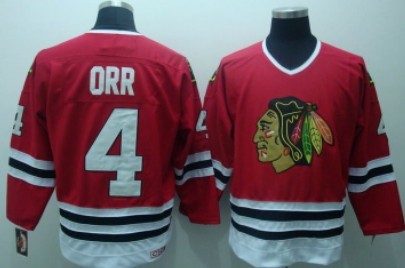 CCM Men's Chicago Blackhawks #4 Bobby Orr Red 1976 Throwback Jersey