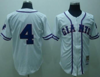 San Francisco Giants #4 Mel Ott White Throwback Jersey