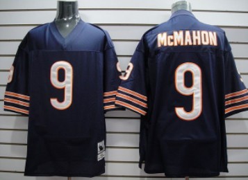 Men's Chicago Bears #9 Jim McMahon Blue Mitchell&Ness VINTAGE Throwback Jersey