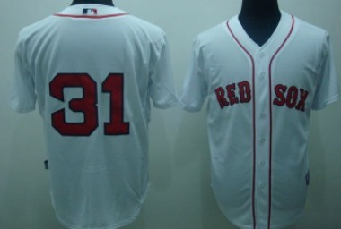 Men's Boston Red Sox #31 Alejandro De Aza White Cool Base Baseball Jersey