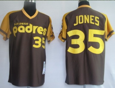 Mitchell&Ness San Diego Padres #35 Randy Jones 1978 Brown Throwback Jersey