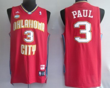 Oklahoma City #3 Paul Red Jersey