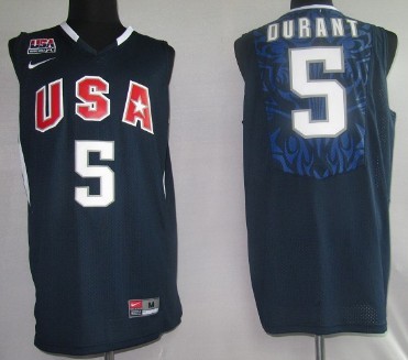 Team USA Basketball #5 Durant Swingman Blue Jersey