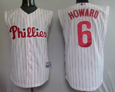 Men's Philadelphia Phillies #6 Ryan Howard White Vest