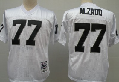 Oakland Raiders #77 Lyle Alzado White Throwback Jersey