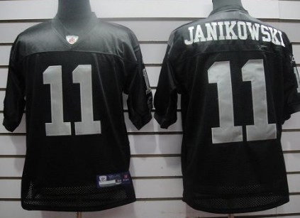 Oakland Raiders #11 Sebastian Janikowski Black Jersey