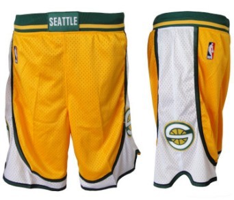 Seattle Supersonics Yellow Shorts