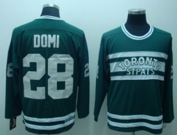 Toronto Maple Leafs #28 Tie Domi Green CCM Throwback Jersey