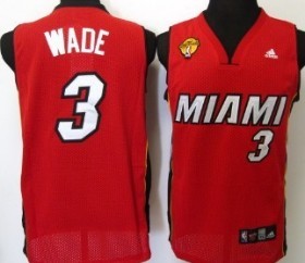 Youth Miami Heats #3 Wade 2011 Finals Red Swingman Kids Jersey