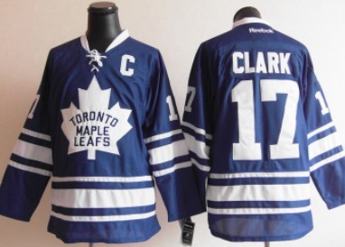 Toronto Maple Leafs #17 Wendel Clark Blue Third Jersey