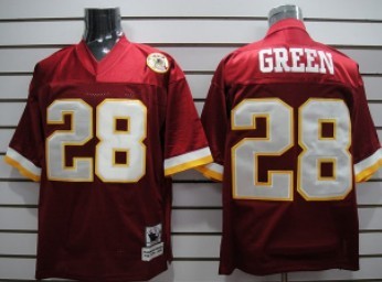 Washington Redskins #28 Darrell Green Red Throwback Jersey