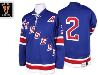 Mens New York Rangers #2 Brad Park 1971-1972 Blue Throwback Jersey