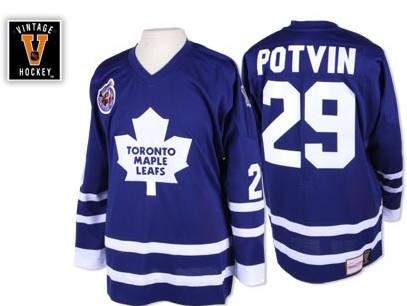 Toronto Maple Leafs #29 Felix Potvin 1992-1993 Blue Throwback Jersey