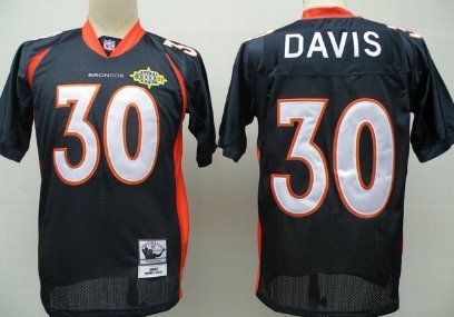 Mitchell&Ness Denver Broncos #30 Terrell Davis Blue Super Bowl Throwback Jersey