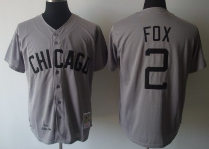 Men's Chicago White Sox #2 Nellie Fox 1960 Gray Throwback Jersey
