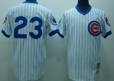 Men's Chicago Cubs #23 Ryne Sandberg White Pullover Throwback Jersey