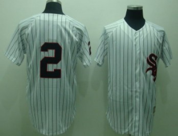 Men's Chicago White Sox #2 Nellie Fox white Pinstripe 1959 Throwback Jersey