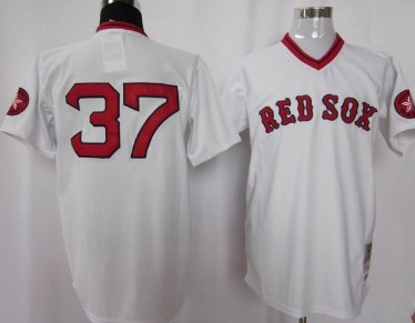 Boston Red Sox #37 Bill Lee White Throwback Jersey