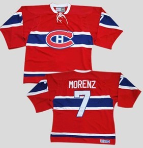 Men's Montreal Canadiens #7 Howie Morenz Red CCM Jersey