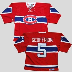 Men's Montreal Canadiens #5 Blake Geoffrion Red CCM Jersey