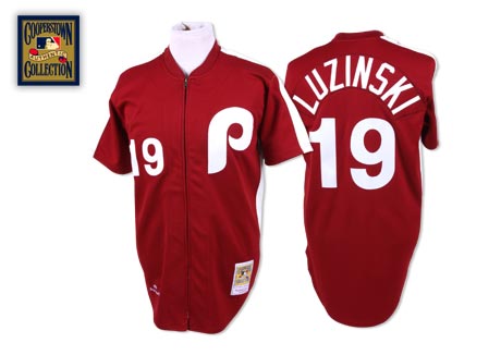 Philadelphia Phillies #19 Luzinski Red Throwback Jersey